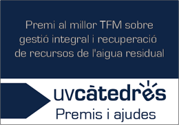 La Càtedra DAM convoca el premi al millor treball fi de màster sobre gestió integral i recuperació de recursos de l'aigua residual en la UV